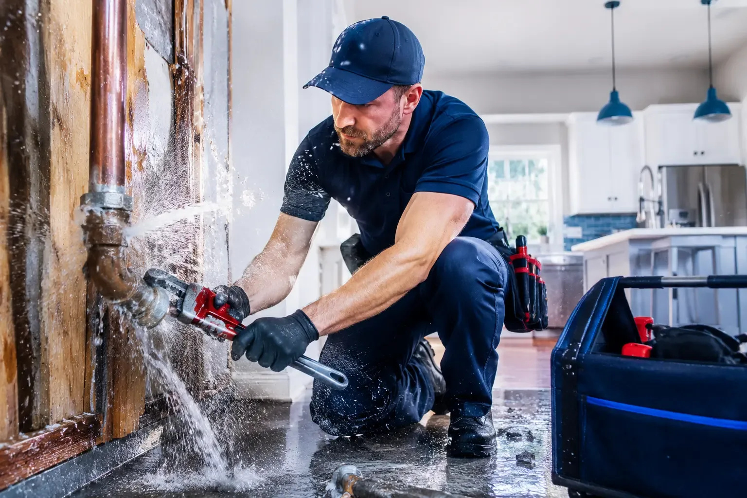 Emergency pipe repair in Kansas